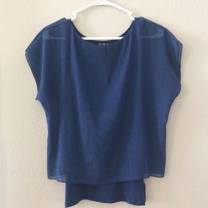 Blue shimmer top